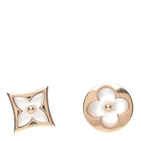 louis vuitton gold stud earrings|louis vuitton enamel earrings.